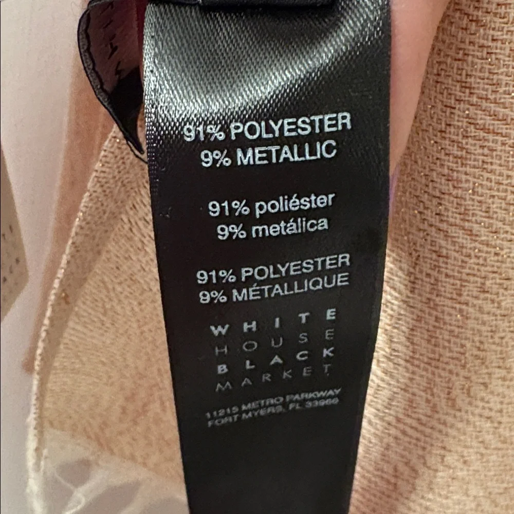 White House Black Market peach‎ & copper Scarf NWT - Picture 8 of 8